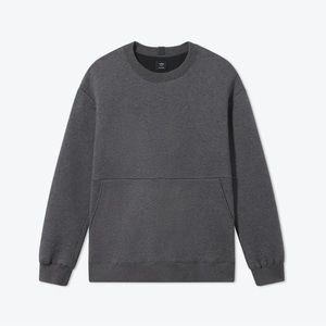 Lunya -‎ Lahgo | Men's Restore Double Faced Crew, Mercurial Grey Heatherrey
